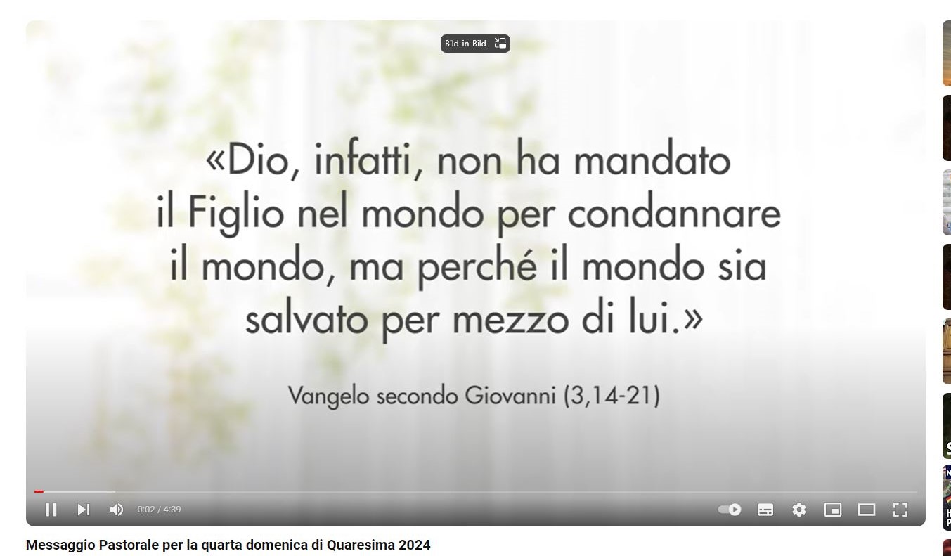 Messaggio Per La Quaresima 2024 Messaggio Pastorale per la quarta domenica di Quaresima 2024 — MCLI Amt